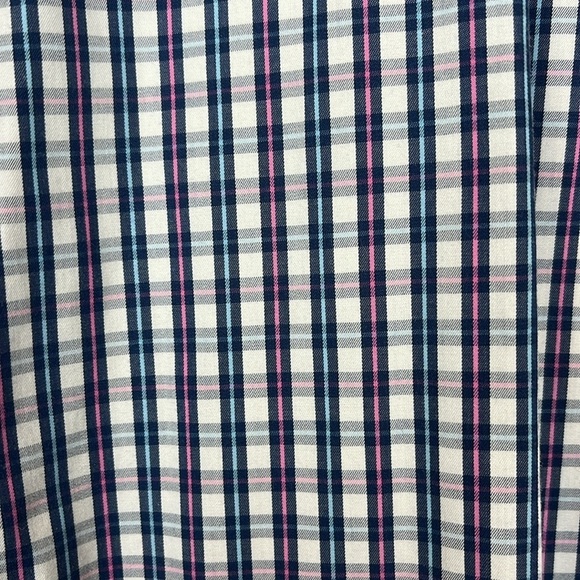 Peter Millar Seaside Finish Long Sleeve Casual Button plaid blue pink Sz Large - Picture 7 of 11